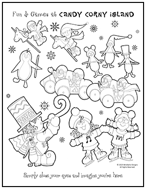 Free Coloring Artwork from Candy Corny Island - It's 20Twenty-ONEderful Fun and Games