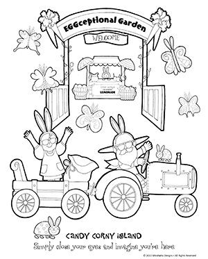 Free Coloring Artwork from Candy Corny Island Carole Claus